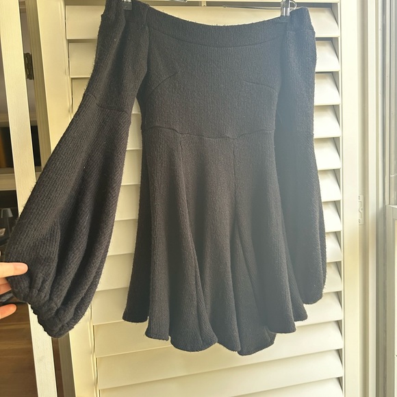 Black Mini Sweater Dress - Picture 6 of 6